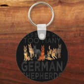 Leven is beter met te veel Duitse herders grappig Sleutelhanger (Voorkant)
