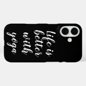 Leven is beter met yoga zwart Case-Mate iPhone case (Achterkant (horizontaal))