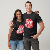Leven Is Beter Ondersteboven Typografie T-Shirt (Unisex)