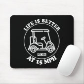 Leven Is Beter Op 15 Mph Ptc Golfkar Pad Leven Muismat (Met muis)