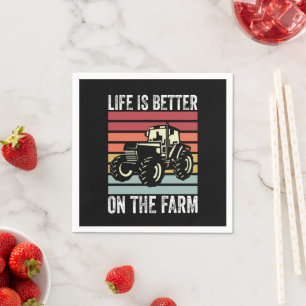 Leven Is Beter Op De Boerderij - Boerenliefhebbers Servet
