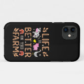 Leven is beter op de boerderij Cute dieren Boer Fa Case-Mate iPhone Case (Achterkant (horizontaal))