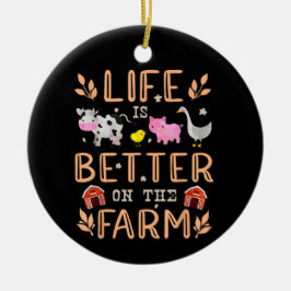 Leven Is Beter Op De Boerderij Schattige Dieren Bo Keramisch Ornament