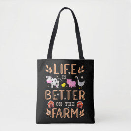 Leven Is Beter Op De Boerderij Schattige Dieren Bo Tote Bag