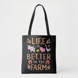 Leven Is Beter Op De Boerderij Schattige Dieren Bo Tote Bag