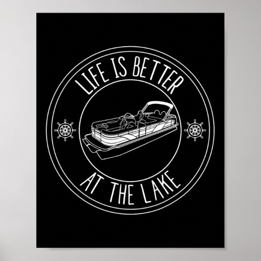 Leven is beter op de pontonboot voor vissen op het poster (Voorkant)