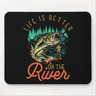 Leven is beter op de rivier vissen quotes visser muismat