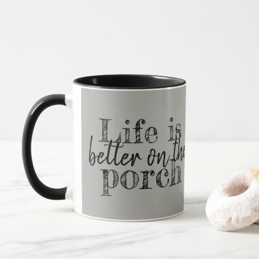 Leven is beter op de veranda mok (Met donut)