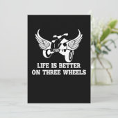 Leven Is Beter Op Driewieler Trike Cadeau Kaart (Staand voorkant)