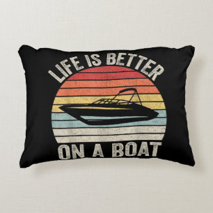 leven is beter op een bootkapitein varen P Accent Kussen