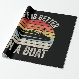 leven is beter op een bootkapitein varen P Cadeaupapier