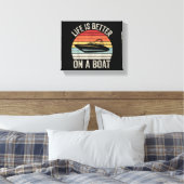 leven is beter op een bootkapitein varen P Canvas Afdruk (Insitu (Slaapkamer))