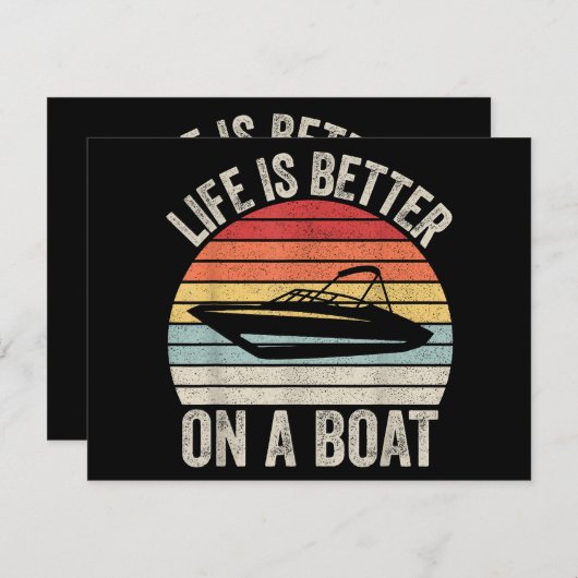  leven is beter op een bootkapitein varen P Feestdagenkaart (Voorkant / Achterkant)