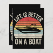 leven is beter op een bootkapitein varen P Informatiekaartje (Voorkant / Achterkant)