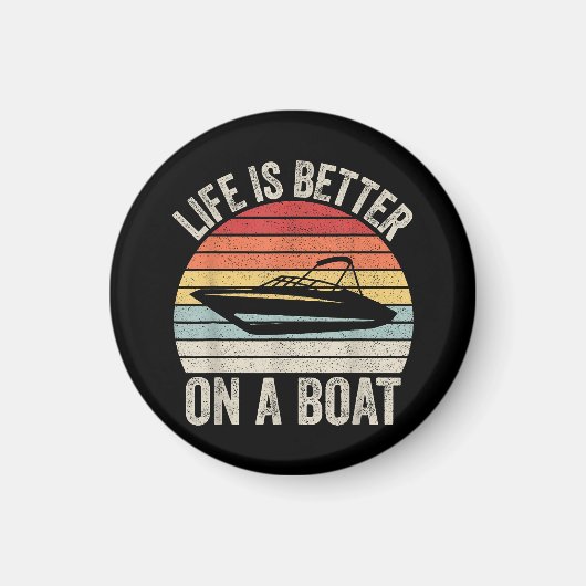  leven is beter op een bootkapitein varen P Magneet (Voorkant)