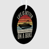 leven is beter op een bootkapitein varen P Ornament (voorkant)