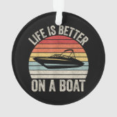 leven is beter op een bootkapitein varen P Ornament (achterkant)