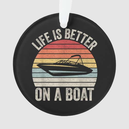 leven is beter op een bootkapitein varen P Ornament (voorkant)