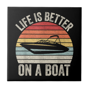leven is beter op een bootkapitein varen P Tegeltje