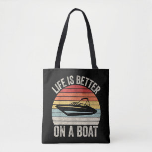 leven is beter op een bootkapitein varen P Tote Bag