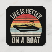  leven is beter op een bootkapitein varen P Vierkante Visitekaartje (Achterkant)