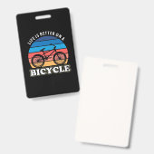 Leven Is Beter Op Een Fiets Badge (Voor- en achterkant)