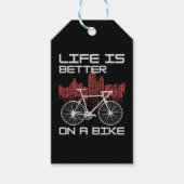 Leven is beter op een fiets cadeaulabel (Voorkant)