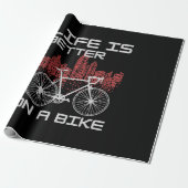 Leven is beter op een fiets cadeaupapier (Uitgerold)