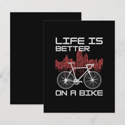 Leven is beter op een fiets informatiekaartje (Voorkant / Achterkant)