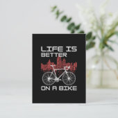 Leven is beter op een fiets informatiekaartje (Staand voorkant)