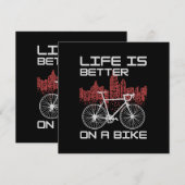 Leven is beter op een fiets kaart (Voorkant / Achterkant)