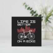 Leven is beter op een fiets kaart (Staand voorkant)