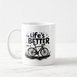 Leven is beter op een fiets koffiemok