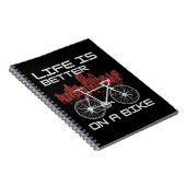Leven is beter op een fiets notitieboek (Rechterzijde)