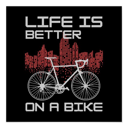 Leven is beter op een fiets perfect poster (Voorkant)
