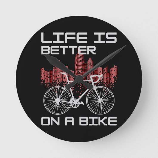 Leven is beter op een fiets ronde klok (Voorkant)