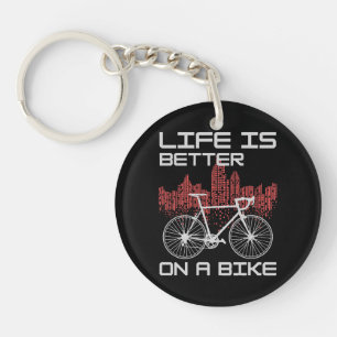 Leven is beter op een fiets sleutelhanger