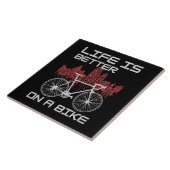 Leven is beter op een fiets tegeltje (Zijkant)