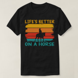 Leven is beter op een paard, paardliefhebbers jong t-shirt