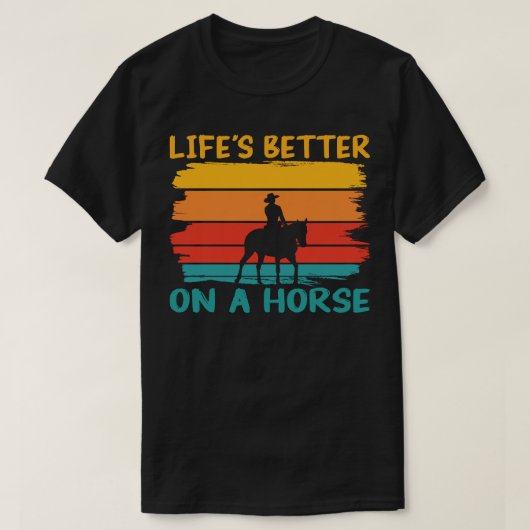 Leven is beter op een paard, paardliefhebbers jong t-shirt (Design voorkant)