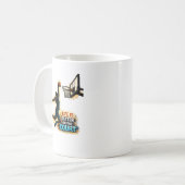 Leven Is Beter Op Het Basketballveld Dunk Design Koffiemok (Voorkant links)