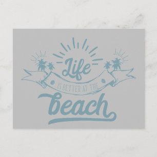 Leven is beter op het strand briefkaart