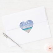 Leven is beter op het strand hartsticker hart sticker (Envelop)