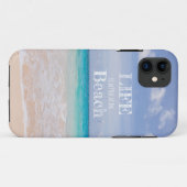 Leven is beter op het strand iPhone 11 Hoesje (Achterkant (horizontaal))