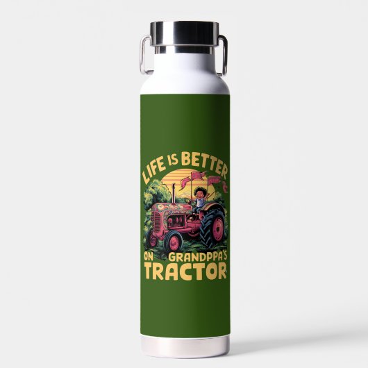 Leven Is Beter Op Opa's Tractor Waterfles (Voorkant)