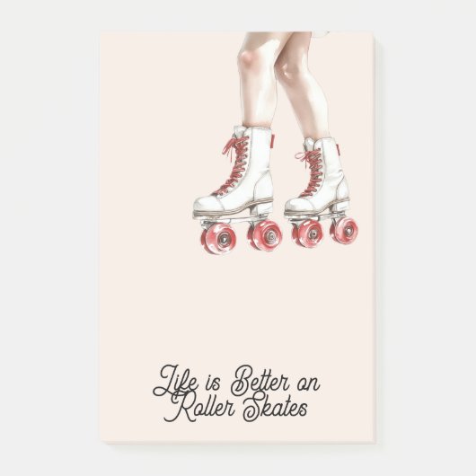 Leven is beter op rolschaatsen post-it® notes (Voorkant)