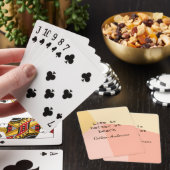 Leven is beter op strand geel oranje boho rustiek pokerkaarten (Insitu)