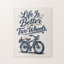 Leven is beter op twee wielen Legpuzzel voor fiets