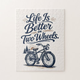 Leven is beter op twee wielen Legpuzzel voor fiets