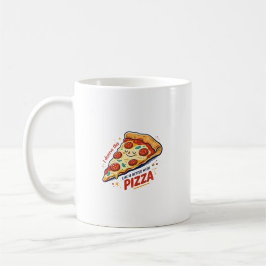 Leven Is Beter Pizza Koffiemok (Links)